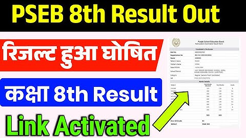 PSEB 8th Result 2024 Kaise Dekhe ? How to Check PSEB 8th Result 2024 ? Punjab Board 8th Result