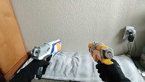 If Nerf guns were equiped like in video games (pistols)