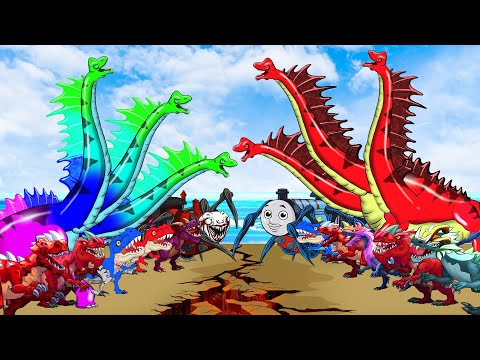 rainbow-brachiosaurus-x-kong-godzilla-train:-monsterverse-who-will-win?,-evolution-animation-cartoon