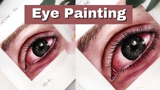 I Painted a Magnifique Eye | Gouache Painting | How to paint a realistic eye