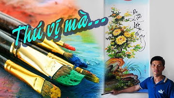 Công đoạn trong Tranh tường + Thư pháp lối thủy mặc | ART Hạnh Phúc