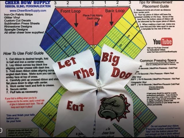 Cheer Bow Template Mat In Action - YouTube cheer-bow-template-mat-in-action-youtube