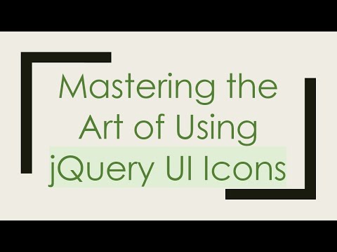 Mastering the Art of Using jQuery UI Icons