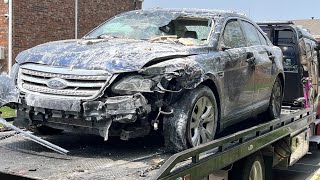 Car crashes into apartment building on Indy's west side