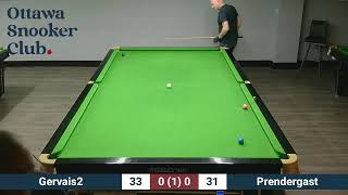 Ottawa Snooker Club - Club Match Roger Gervais2 vs Jim Prendergast