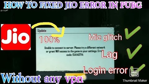 PUBG MOBILE NETWORK ERROR, MIC GLITCH, LOGIN PROBLEM SOLVED ON JIO SIM | PUBG MOBILE |