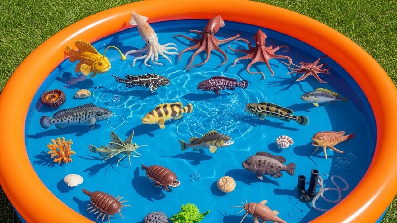 Deep Sea Creatures for Kids: Gigantism, Colossal Squid & Gulper Eel | Toddlers Learning Video