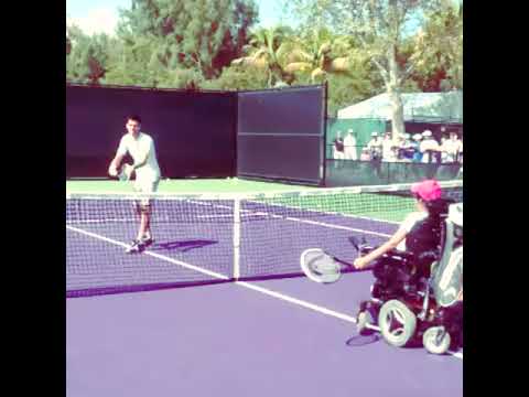 Novak practicing with his dog Tesla