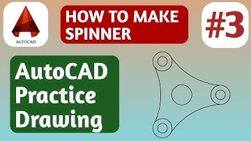 #3 SPINNER Workbook | AutoCAD Practice Drawings | 2d Drawing Practice | 2D Autocad practice drawing