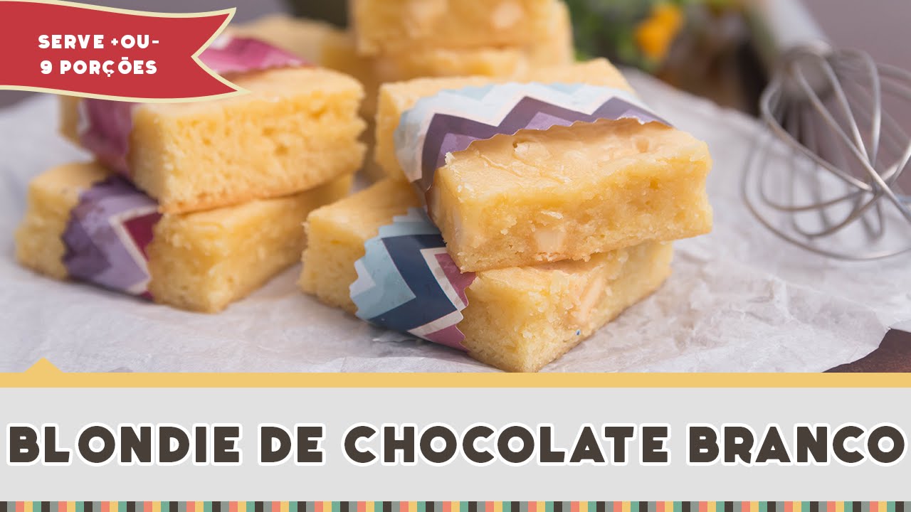 BLONDIE DE CHOCOLATE BRANCO (BROWNIE!) RECEITAS DE MINUTO #225