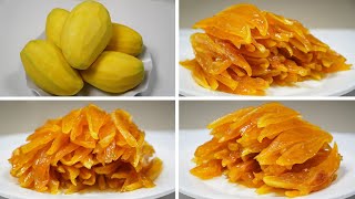 Dried Mango Snacks | How to Preserve Mangoes for Long Time Storage | Relaxing sound of Cooking