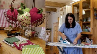 : Cozy rainy day| Slow Living in a Country House| We sew apples| lunch for the whole family