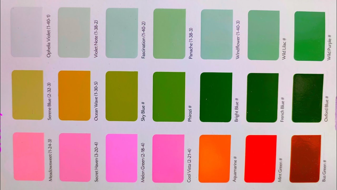 INDIGO pu Enamel colour chart | latest chamkila paint colour chart ...