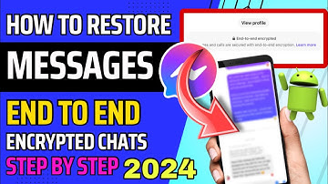 HOW TO RESTORE MESSAGES IN MESSENGER 2024 | RESTORE END TO END ENCRYPTED CHATS IN MESSENGER TUTORIAL
