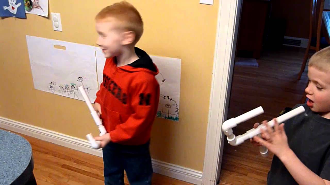 Calvin and Holden Experiment With Reconfigured Marshmallow Guns