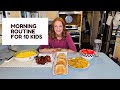 MORNING ROUTINE FOR 10 KIDS
