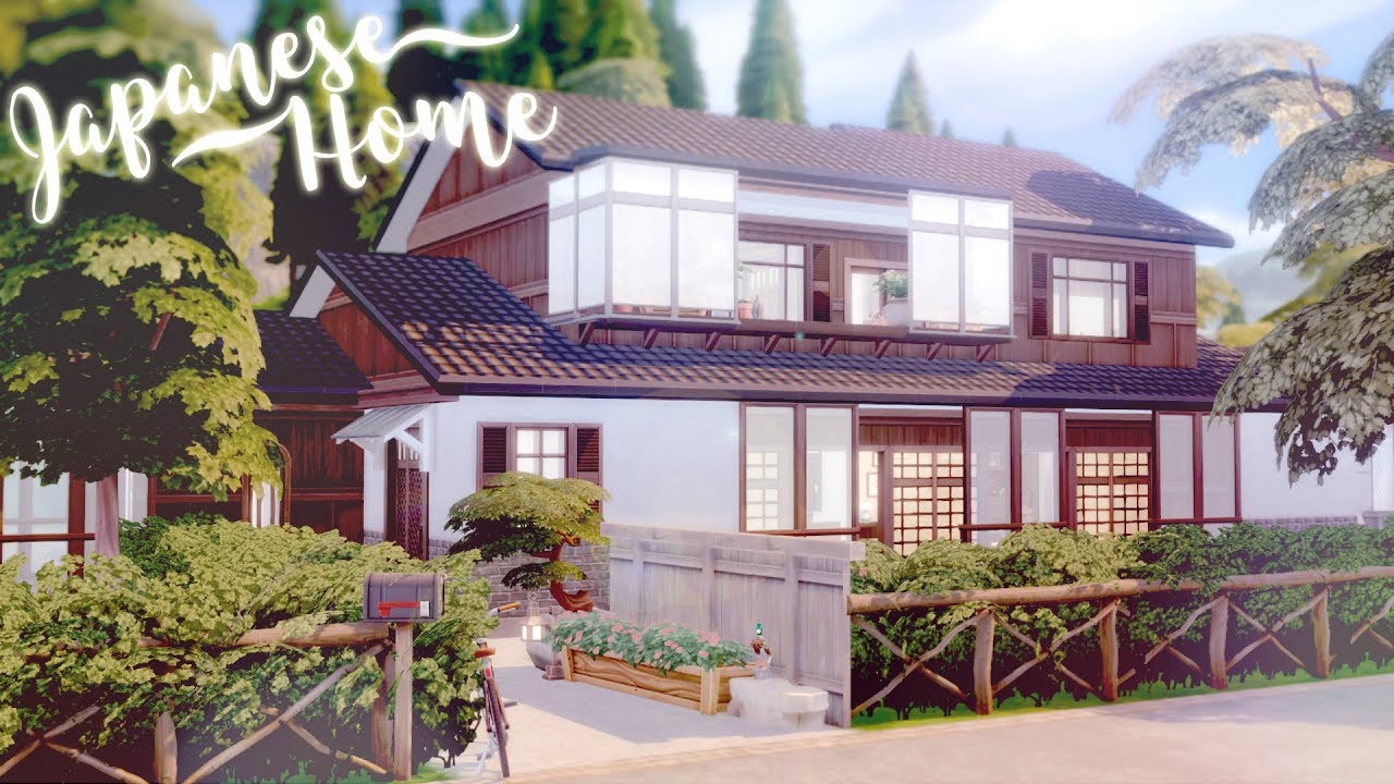 Kominka A Traditional Japanese Home The Sims 4 Speed Build Cc Japanese House Sims 4 House Design Sims House
