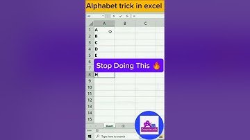 Excel | Alphabet trick | Excel tutoring