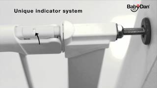 BabyDan Premier Pressure Indicator Stairgate - Demonstration Video | Babysecurity