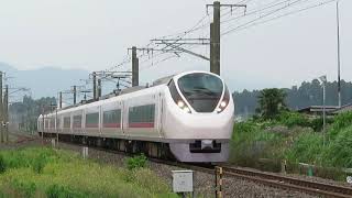 常磐線　E657系K1編成　2055M　特急ときわ55号 勝田 行　友部～内原　第三小原踏切　通過　2020.06.06