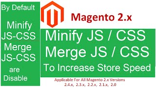 #Magento 2 Settings #Minify JS / CSS - #Merge JS /CSS - Speed UP Magento 2 Store/Website Performance