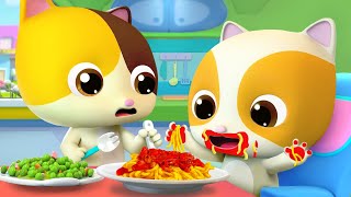 Naughty Kitten's Table Manners | Kids Good Habits | Safety Tips While Eating | BabyBus