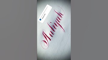 Copperplate calligraphy, tutorial: how I write your name #aaliyah