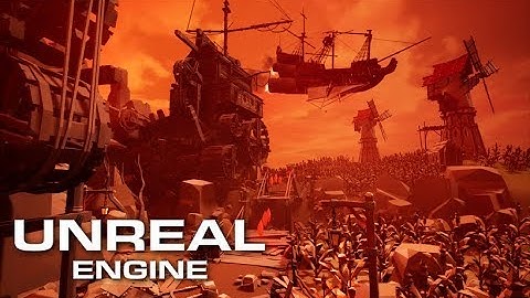 Speed Level Art - LowPoly SteamPunk Industrial Farms - Unreal Engine 4