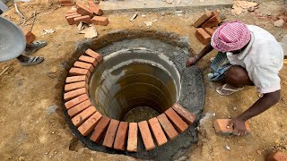 WoW Excellent Circular Septic tank!-House Ready-made septic tank Installation with manual Concrete