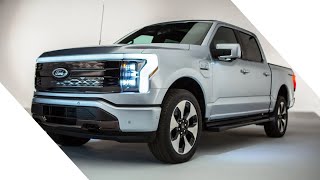 2022 Ford F-150 Lightning Electric Truck – driving exterior and interior