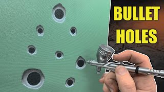 Airbrushing Easy Bullet Holes