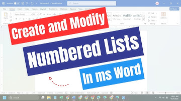 How to Create and Modify Numbered Lists in Microsoft Word