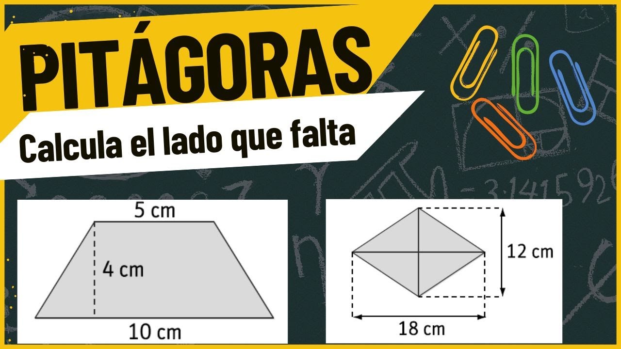 Pitágoras para calcular el lado de figuras geométricas planas. - YouTube