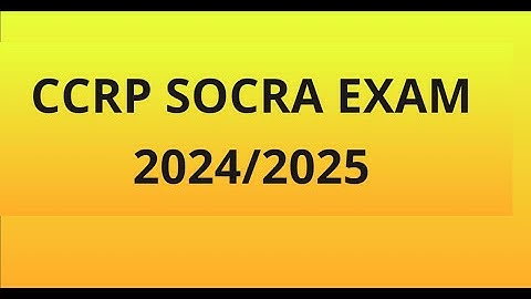 CCRP SOCRA Exam   Practice Exam #1