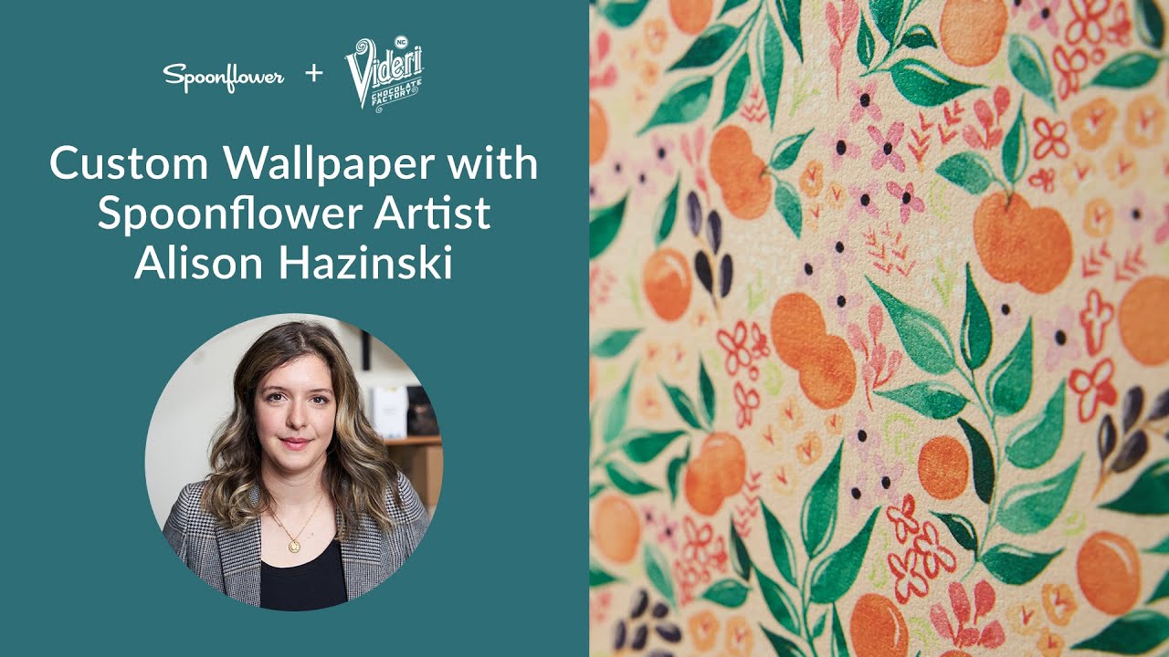 Spoonflower Wallpaper at Videri Chocolate Factory Spoonflower YouTube