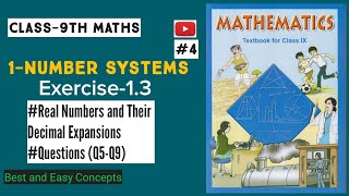 Class 9 Maths NCERT || Number System || Chapter 1 || Ex-1.3 Q5 to Q9