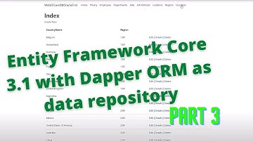 Entity Framwework Core 3.1 with Dapper ORM as data repository