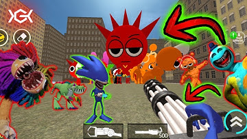 Nextbots in playground mod new version 6.8.1 all types sprunki gym and secret gun