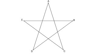 How to draw a five pointed star