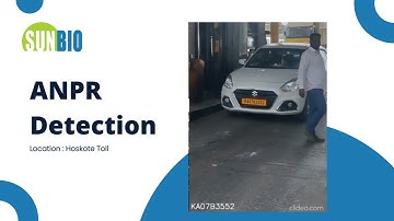 ANPR Detection Demo | SunBio IT Solutions
