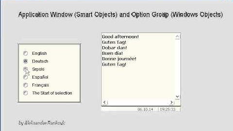 WinCC 7.2 -  Application Window (Smart Objects) and Option Group (Windows Objects)