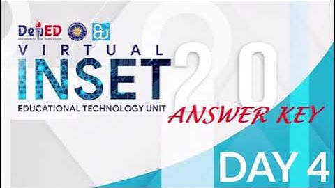 VINSET 2.0 DAY 4 ANSWER KEY | COMPLETE | AM and PM Session