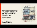 Expressive architectural sketching with colored markers course by albert kiefer  domestika english