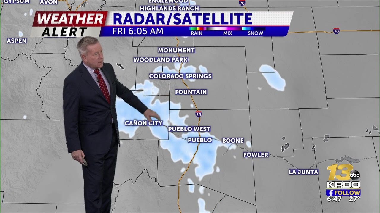 Snow showers and cold Friday - YouTube