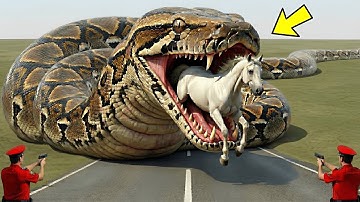 Heroic Rescue Team Saves Poor Horse from Giant Python Attack