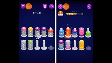 Nut Sort Color Sorting Game - Level 11 To Level 15