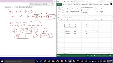 Solve Linear Equations with Excel