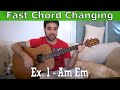 How to Change Chords Quickly & Smoothly (22 Exercises) - Beginner Guitar Lesson Tutorial | LickNRiff