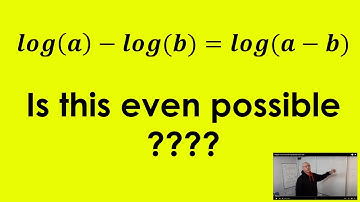 Is not a log property log(a)-log(b)=log(a-b)