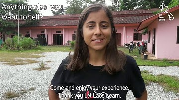 Judith from Barcelona volunteers with Let Laos Learn